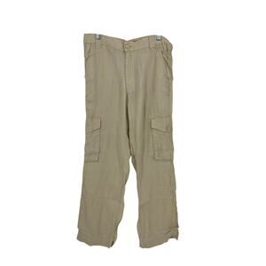Vintage INC International Concepts Linen Cargo Pants Womens Sz Small Beige